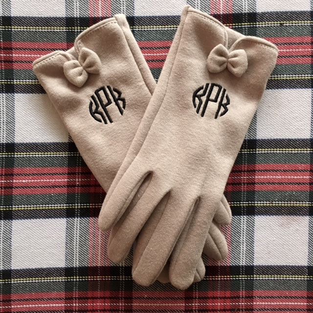 KPK Monogram Bow Gloves