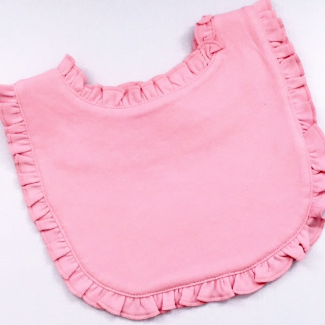 Pink Ruffle Baby Bib