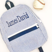 Load image into Gallery viewer, Seersucker Backpack