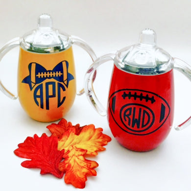 Stainless Steel 9oz Sippy Cup - Football