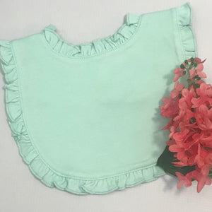 Mint Ruffle Baby Bib