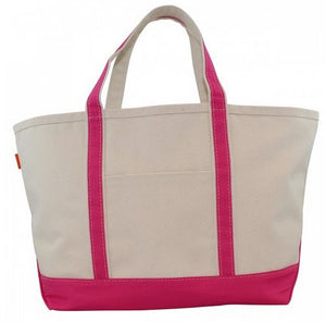 Sturdy yet stylish are these traditional canvas tote bags in small, medium and large sizes.